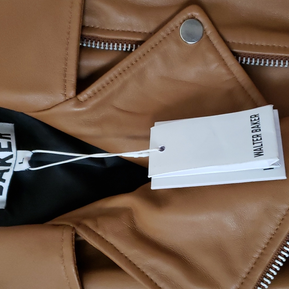 NEW Walter Baker Allison Leather Moto Jacket - Picture 5 of 12